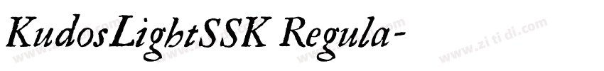 KudosLightSSK Regula字体转换